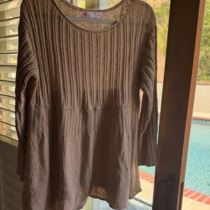 Free people beach Women's Ribbed Knit Top - Tan